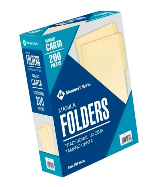 Folder Carta Member's Mark Crema con 200 pzas - .