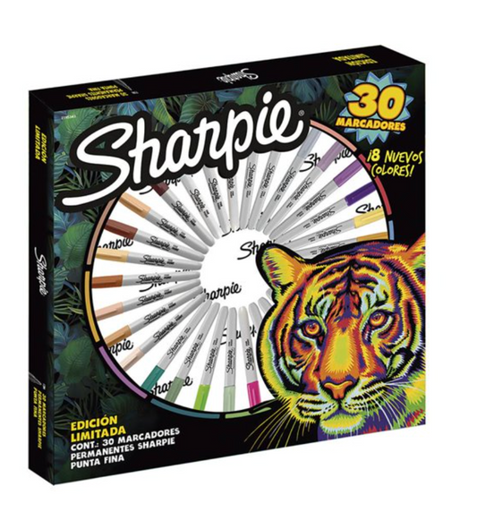 Set de Marcadores Sharpie Fine Earth Punta Fina con 30 pzas - .