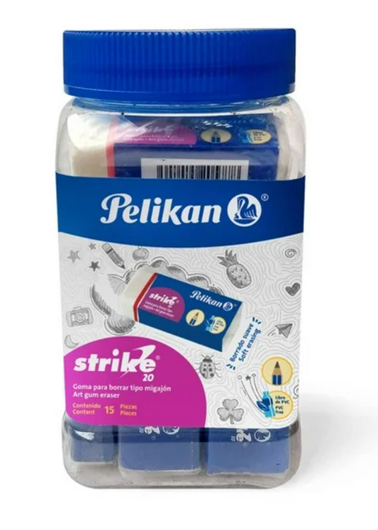 Goma de Migajón Pelikan Strike 20 Barril con 15 pzas - .