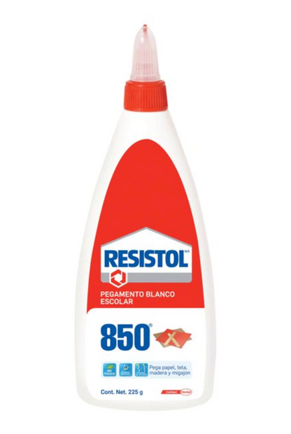 Set de Pegamento Blanco Escolar Resistol 850 con 2 pzas de 225 g - .