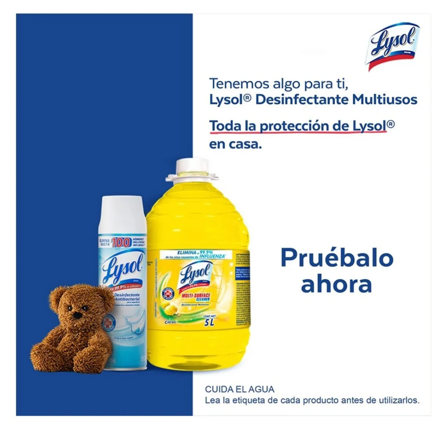 Caja Limpiador Lysol Desinfectante Liquido con 4 piezas de 5 L Elimina 99% Virus - SCG