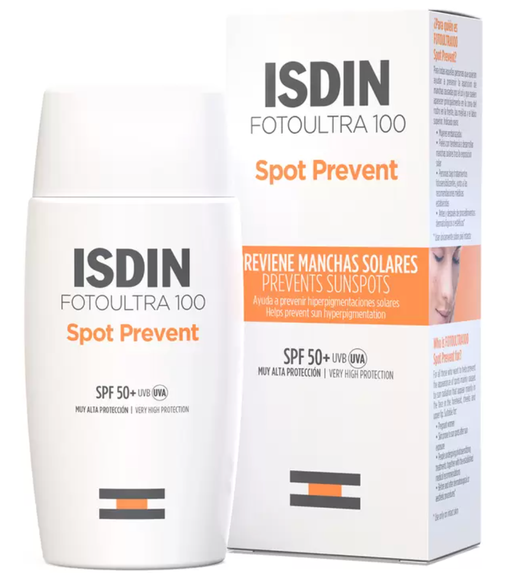 FotoUltra 100 Spot Prevent Protector Solar FPS 50+ 50 ml Isdin - KOZ