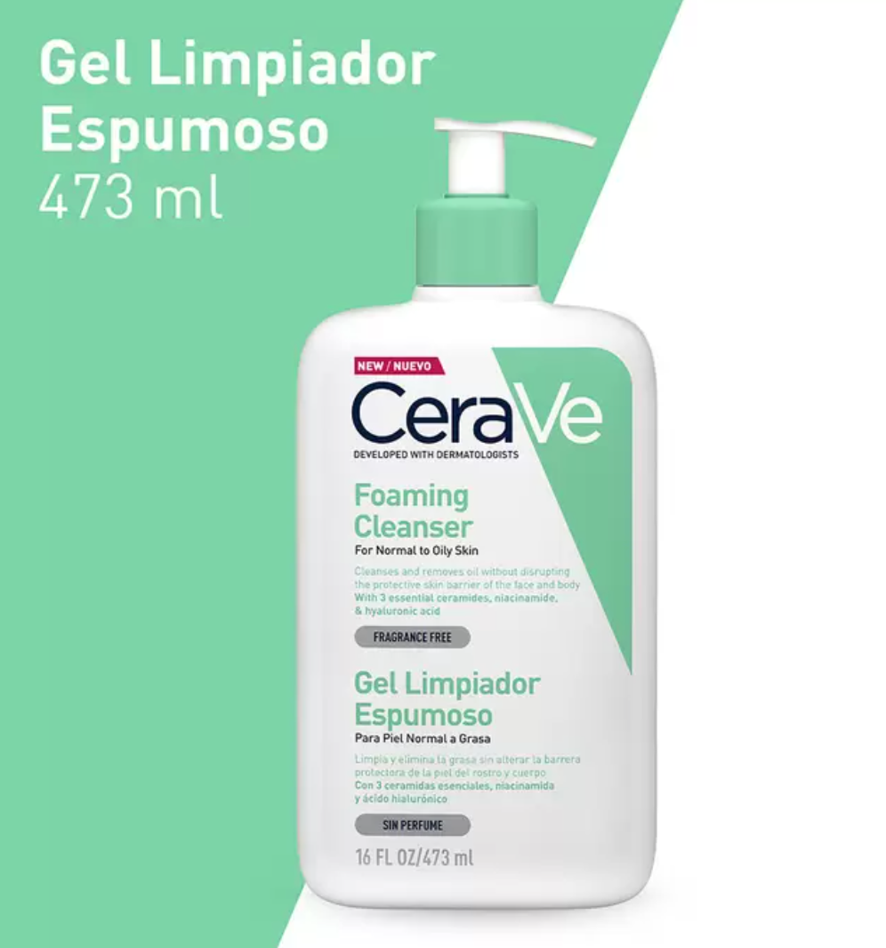 CeraVe Gel Limpiador Espumoso 473 ml - .
