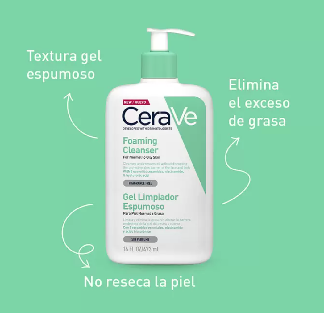 CeraVe Gel Limpiador Espumoso 473 ml - KOZ