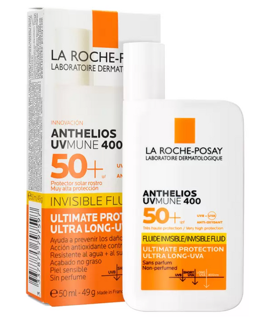 La Roche Posay Anthelios UV Mune 400 Fluido Invisible FPS50+ Sin Color 50ml - .