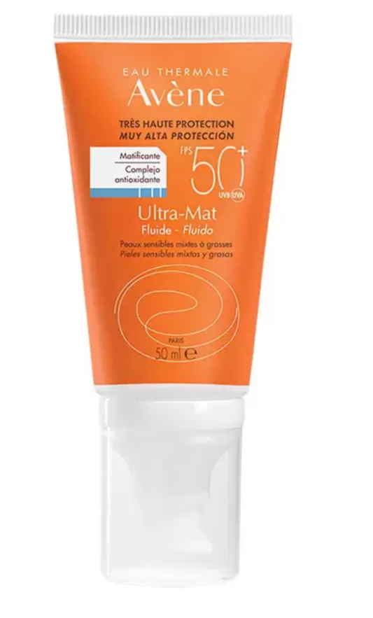 Avène Ultra Mat Fluido Protector Solar Toque Seco FPS 50+ 50 ml - .