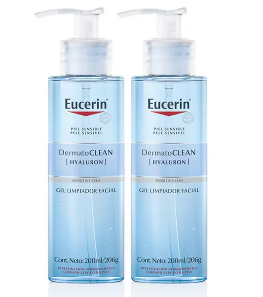 Eucerin Limpiador Facial en Gel 2 pzas de 200 ml - KOZ