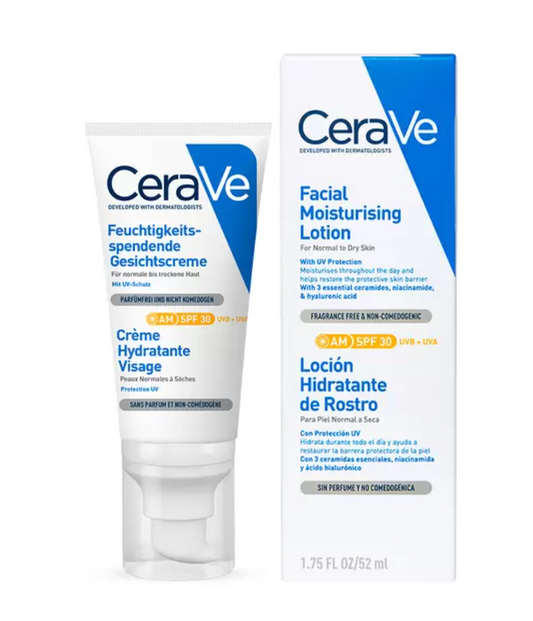 CeraVe Loción Hidratante de Rostro FPS 30+ Piel Seca 52 ml - .