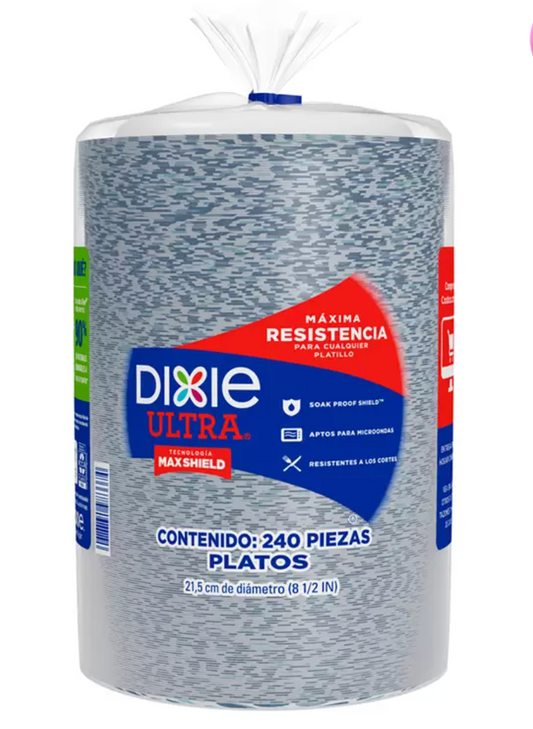 Dixie Ultra Platos de Papel 240 pzas de 21.5 cm - .