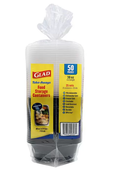Glad Contenedor Para Almacenar Alimentos 50 pzs - KOZ