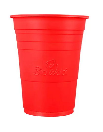 Biowabi Vasos Rojos Compostable 120 pzas de 530 ml - KOZ