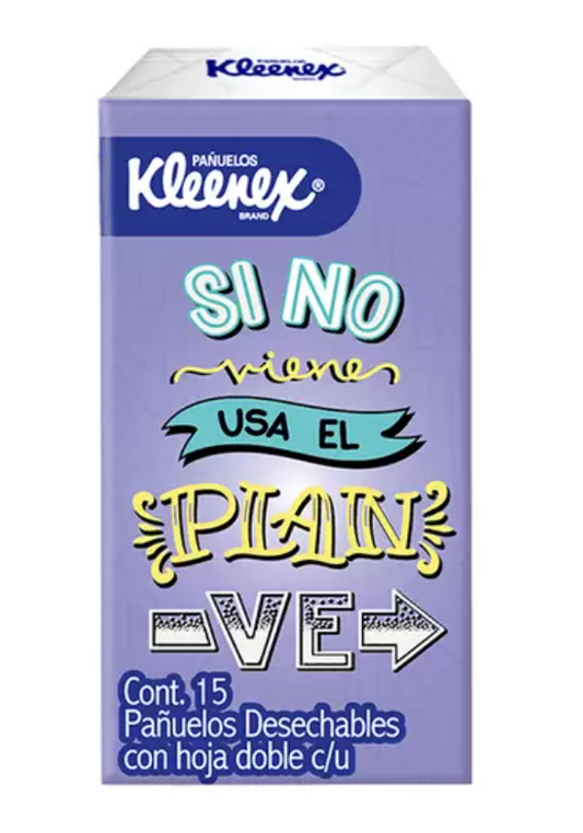 Kleenex Pañuelo Facial 24 pzas con 15 pañuelos - KOZ