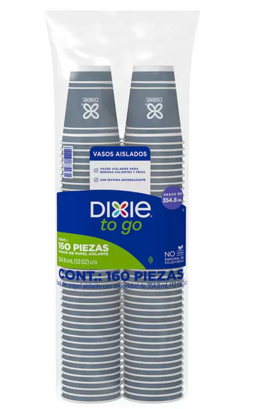 Dixie To Go Vasos de Papel Térmico 160 pzas de 354.8 ml - .