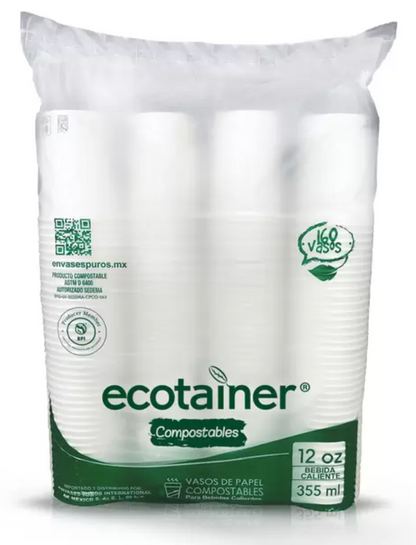 Ecotainer Vasos 160 pzas de 355 ml - KOZ
