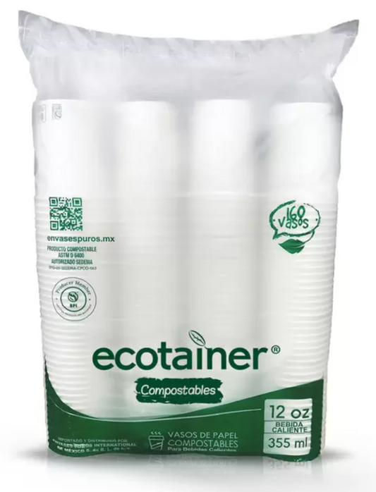 Ecotainer Vasos 160 pzas de 355 ml - .