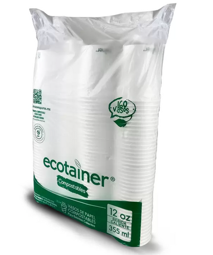 Ecotainer Vasos 160 pzas de 355 ml - KOZ