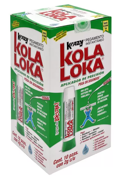 Krazy Kola Loka Pegamento Líquido 10 Piezas - KOZ