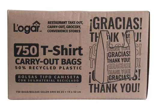 Logar Bolsas Tipo Camiseta 750 piezas - .