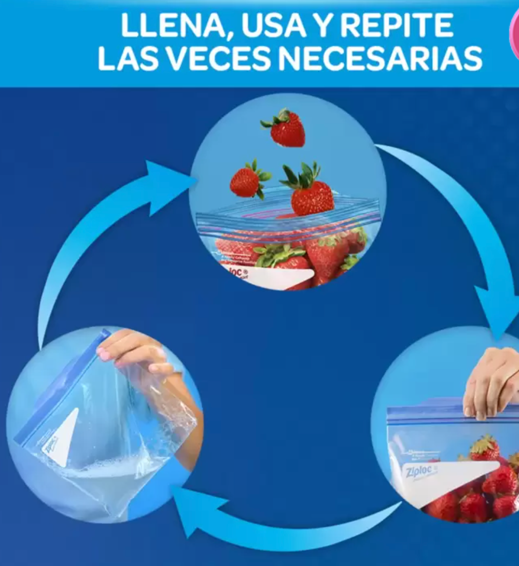Ziploc Bolsas para Congelar con Cierre Slider 104 piezas - .