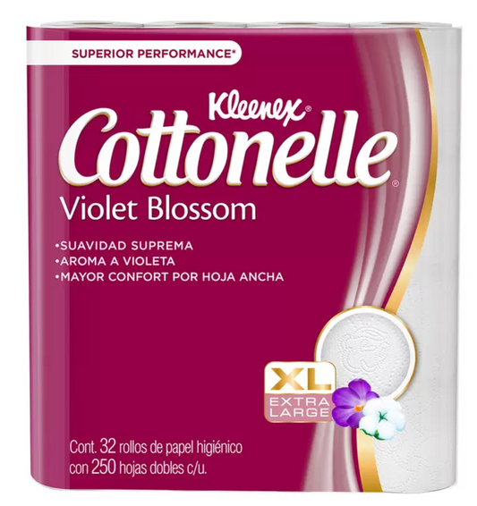 Kleenex Cottonelle Violet Blossom Papel Higiénico 32 piezas - KOZ