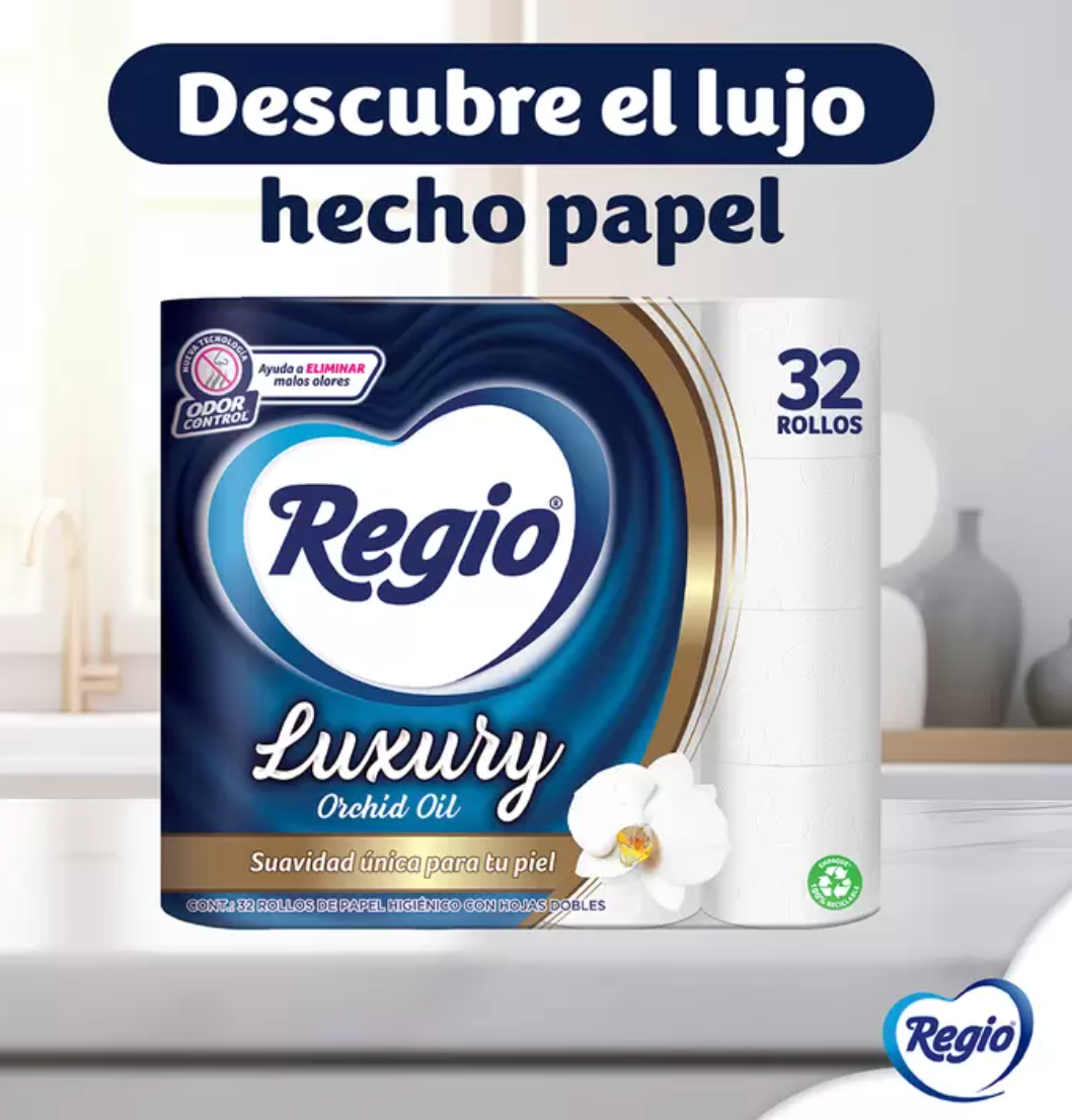 Regio Orchid Oil Papel Higiénico 32 rollos - .