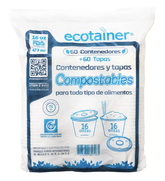 Ecotainer Contenedor para Alimentos 60 piezas - .