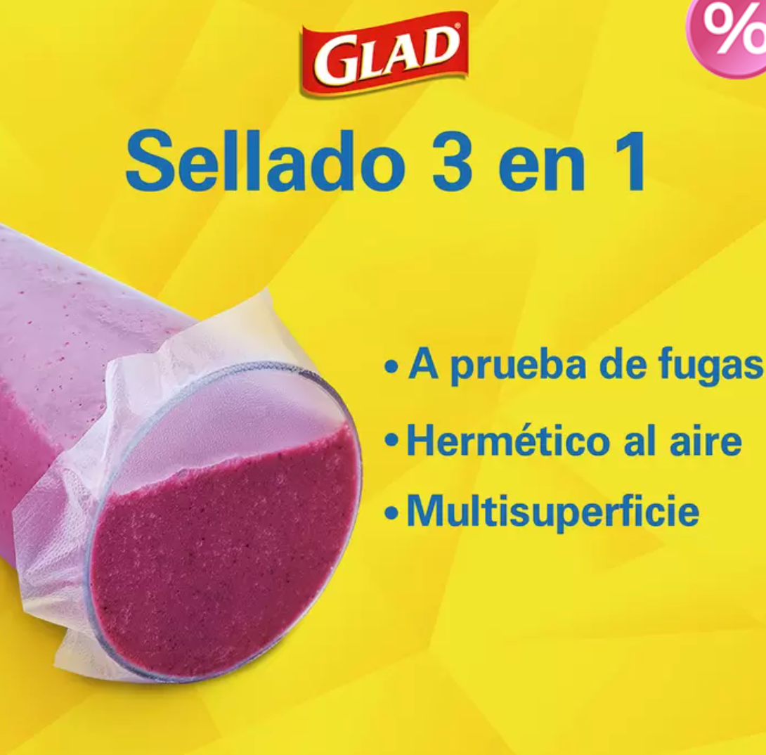 Glad Press'n Seal Plástico Adherente 3 piezas - KOZ