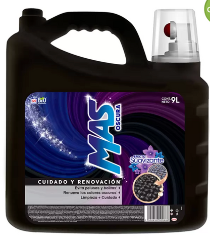 Mas Oscura Detergente Líquido Efecto Suavizante 9 L - KOZ