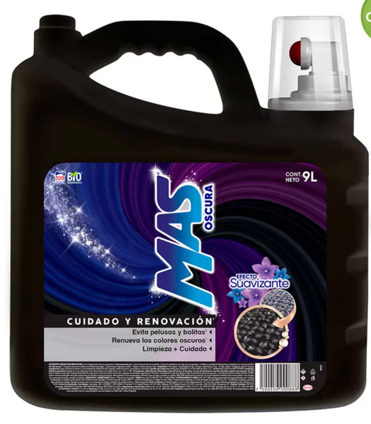 Mas Oscura Detergente Líquido Efecto Suavizante 9 L - KOZ