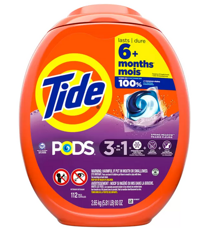Tide Pods Detergente para ropa en cápsulas Spring Meadow, 112 piezas - KOZ