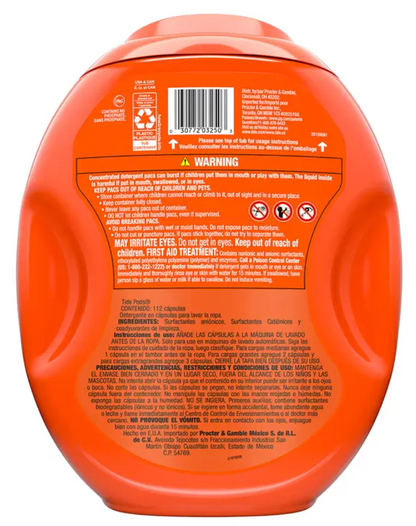 Tide Pods Detergente para ropa en cápsulas Spring Meadow, 112 piezas - KOZ