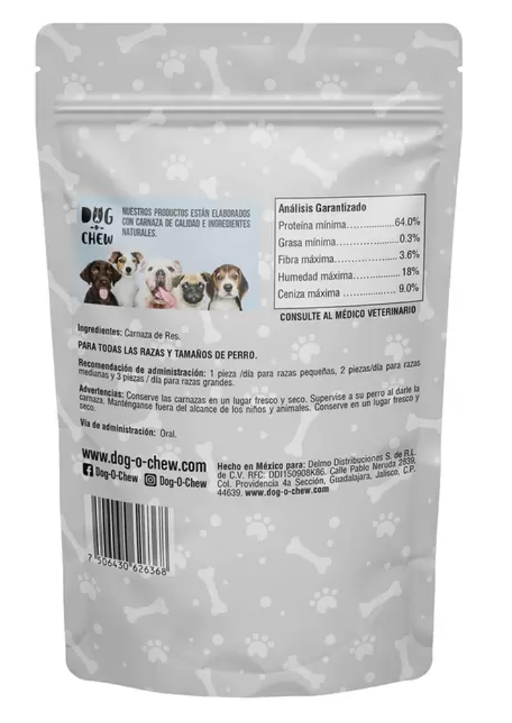 Dog O Chew Rollo de Carnaza para Perro 18 piezas - .