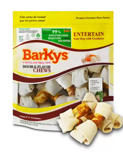 Barkys Hueso de Carnaza de Res y Pollo 10 piezas - KOZ