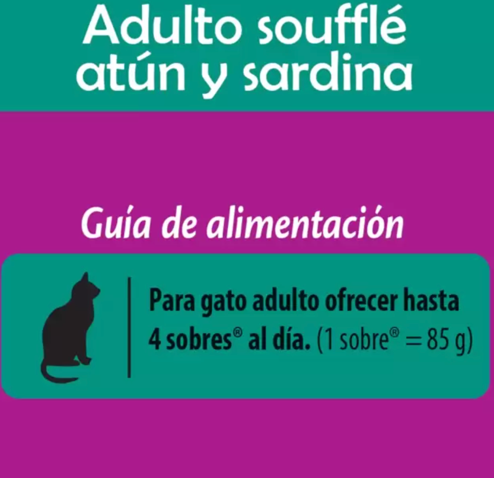 Whiskas Alimento Húmedo para Gato Sabor Atún y Sardina 24 pzas de 85 grs - .