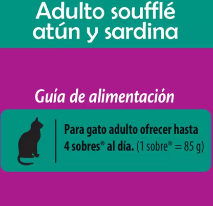 Whiskas Alimento Húmedo para Gato Sabor Atún y Sardina 24 pzas de 85 grs - .