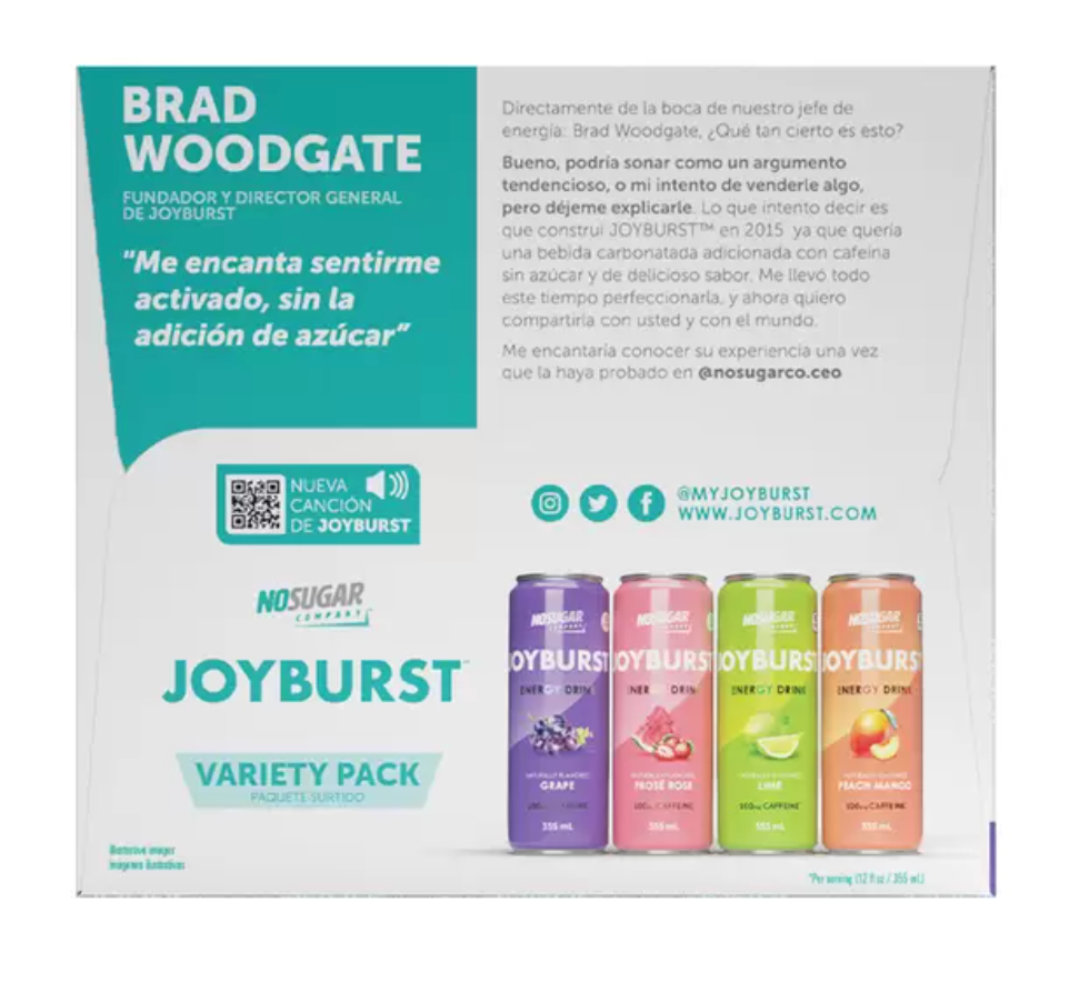 Joyburst Bebida Energética 12 latas de 355 ml - .