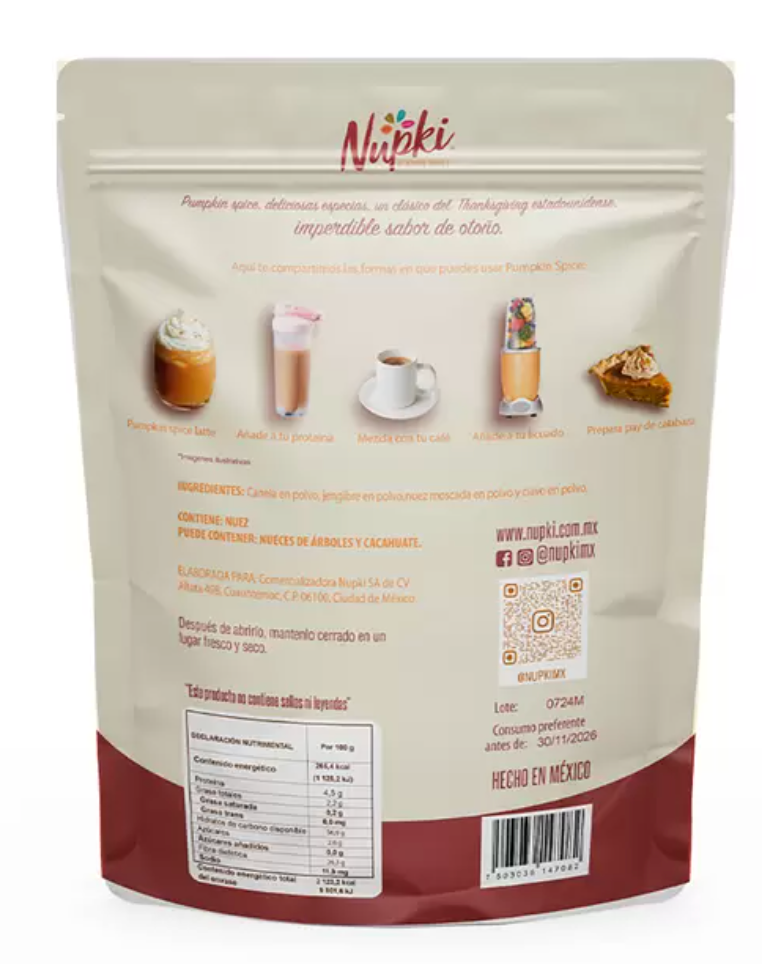 Nupki Pumpkin Spice 800 grs - KOZ