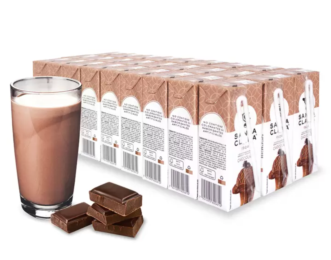 Santa Clara Leche sabor Helado de Chocolate 27 pzas de 200 ml - KOZ