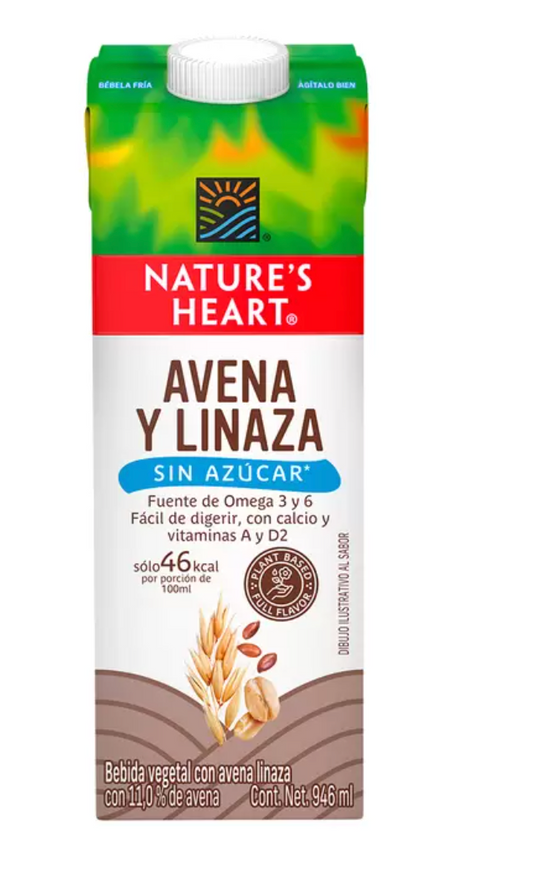 Nature's Heart Bebida de Avena y Linaza 6 de 946 ml - KOZ