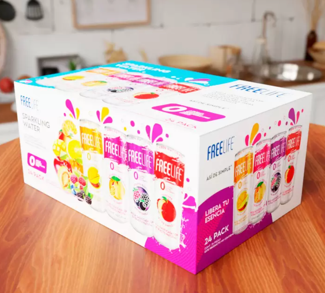 Free Life Agua Gasificada con Extracto Natural 24 pzas de 355 ml - KOZ
