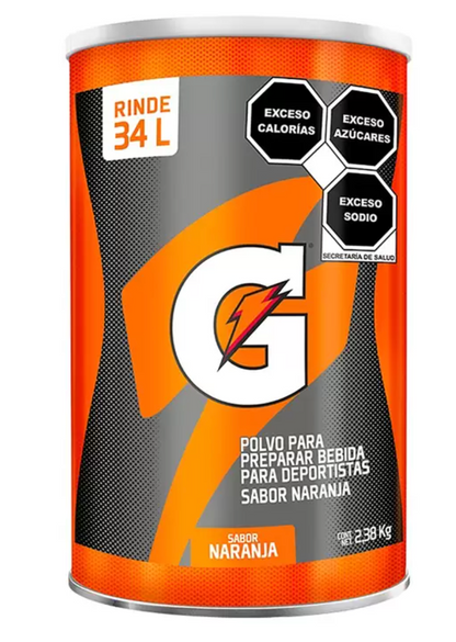 Gatorade Bebida en Polvo Sabor Naranja 2.38 kg - .