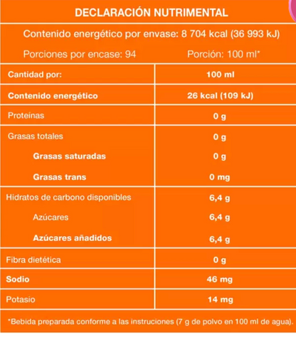 Gatorade Bebida en Polvo Sabor Naranja 2.38 kg - .