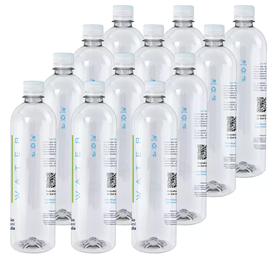 Zoé Water Agua Alcalina 12 piezas de 500 ml - KOZ