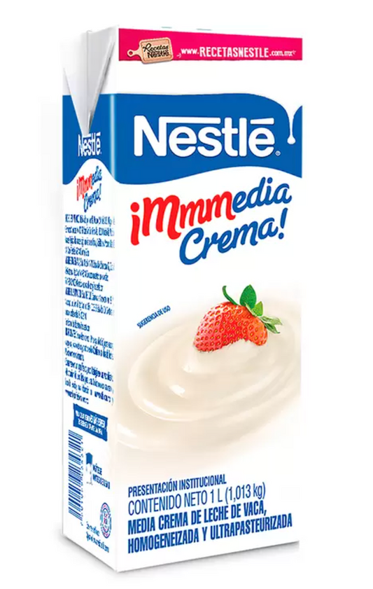 Nestle Media Crema 4 piezas de 1 L - .