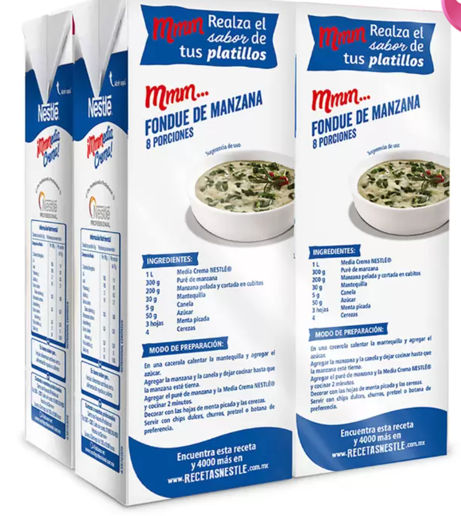 Nestle Media Crema 4 piezas de 1 L - KOZ
