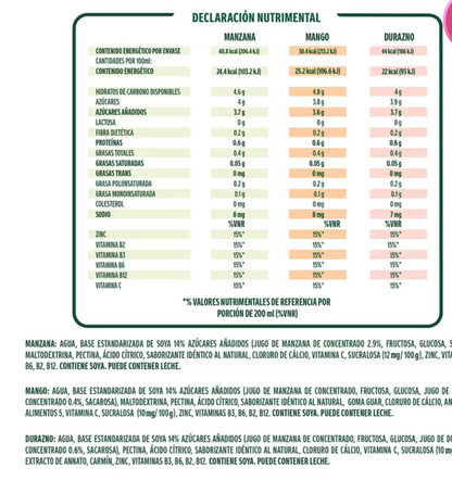 Ades Bebida de Soya Con Jugo de Frutas 36 piezas de 200ml (Varios Sabores) - KOZ