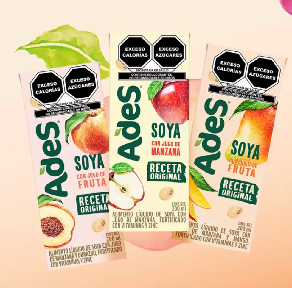 Ades Bebida de Soya Con Jugo de Frutas 36 piezas de 200ml (Varios Sabores) - KOZ