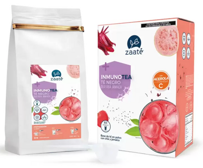 Zaaté Inmuno Tea Té Negro Guayaba Jamaica con Vitamina C y Acerola 1 kg - .