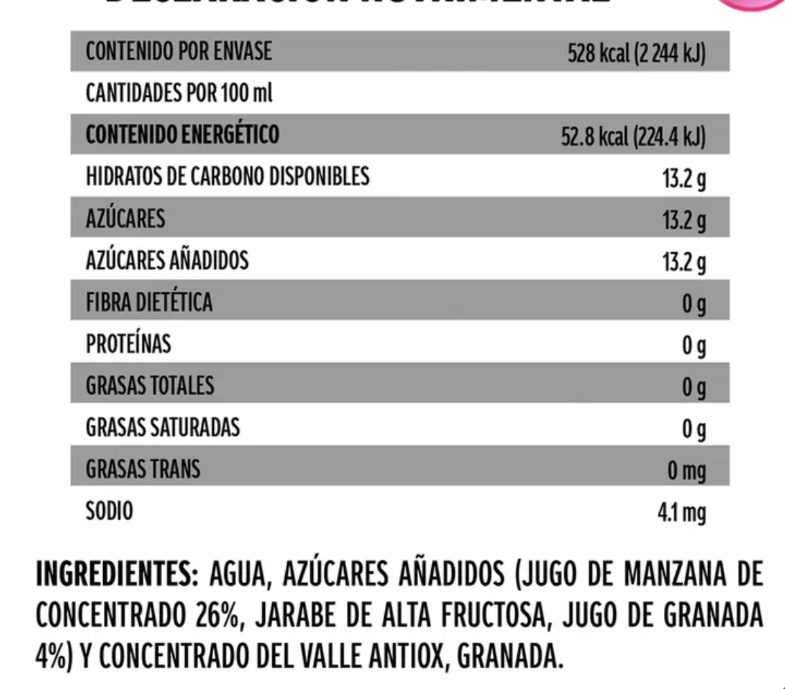 Del Valle Jugos de Manzana y Granada 4 pzas de 1 L  - .