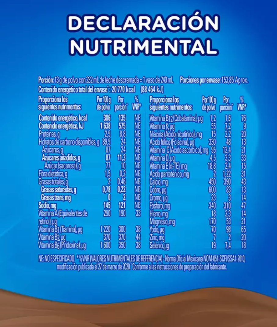 Choco Milk Chocolate en Polvo Fortificado 2 kg - KOZ